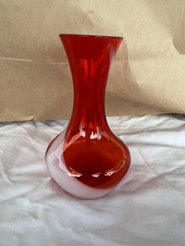 ◆昭和レトロ　ガラスの花瓶　花器◆A-3414