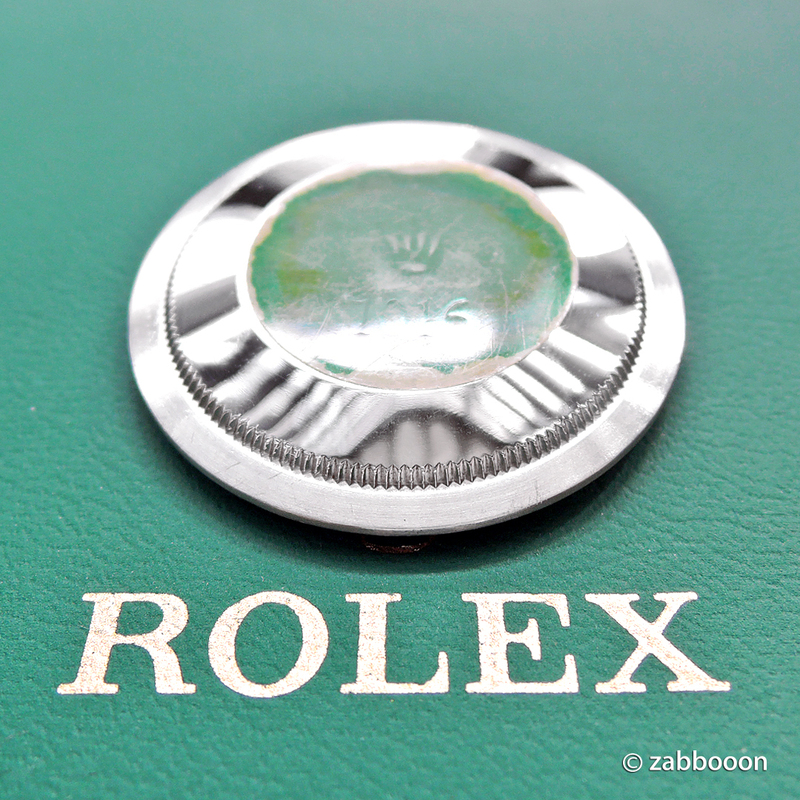 ロレックス純正 SWISS 1016 エクスプローラーI 裏ふた 蓋 ケースバック Rolex EX1 1016 caseback 未研磨 当時のシール付き 美品で稀少 !
