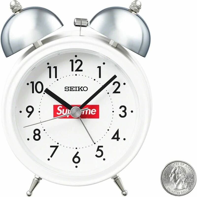 送料無料 白 Supreme Seiko Alarm Clock White 22FW 22AW シュプリーム クロック 時計 目覚まし時計 新品未使用 