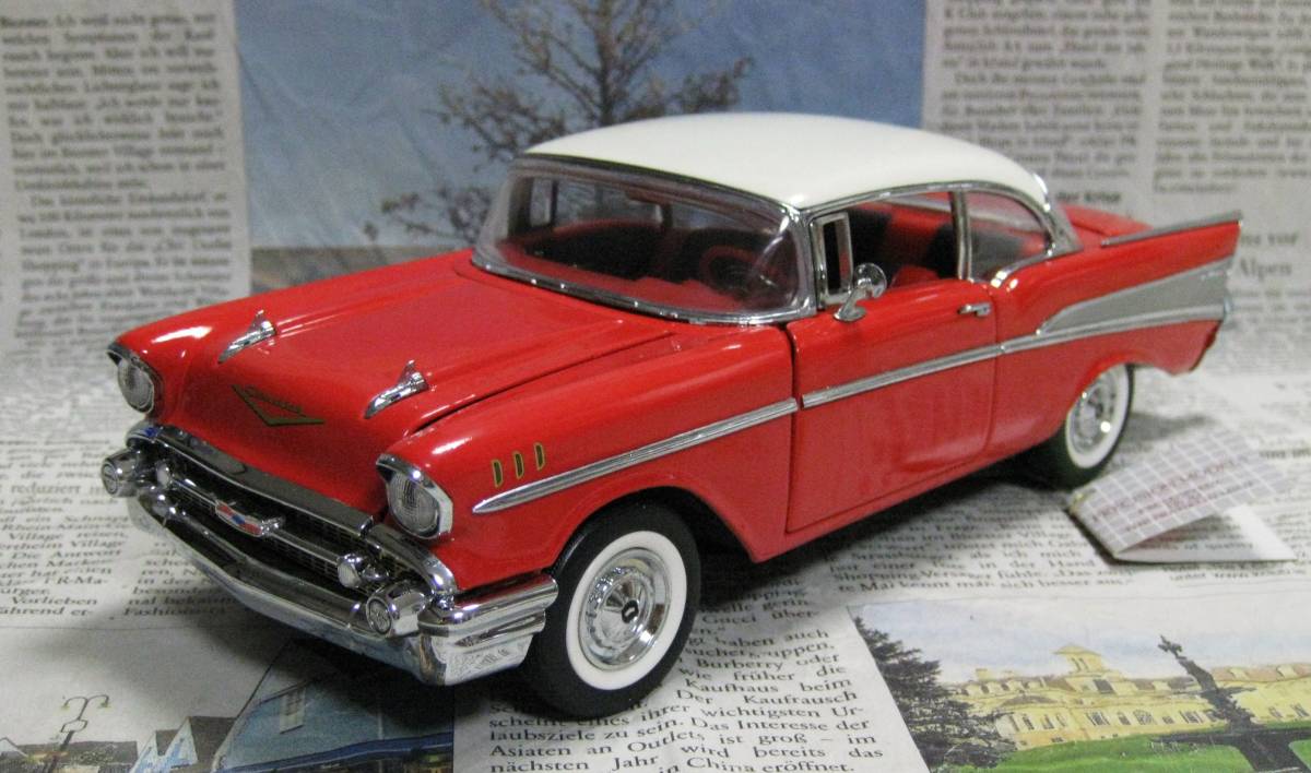 ★激レア絶版*フランクリンミント*1/24*1957 Chevrolet Bel Air Sport Coupe レッド/アイボリー