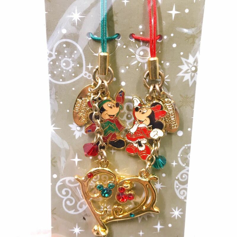 ディズニーシー ペアストラップ CHRISTMAS WISHES 2010 ミッキー ミニー TDS TDR