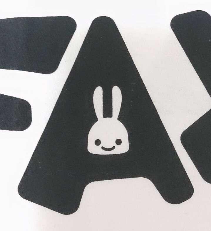 2020 ユニーク CUNE キューン Tシャツ 丸首 半袖 白『FAX』前後プリント L・身幅約54.4cm※未試着品/未使用品/商品タグ付き/デッドストック