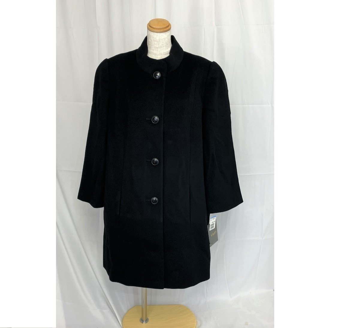 remalon レマロン カシミヤコート 15号 高級婦人服 プレタポルテ スタンドカラー ドイツ生地 カシミヤ100％ 前ポケット 未使用 道楽札幌