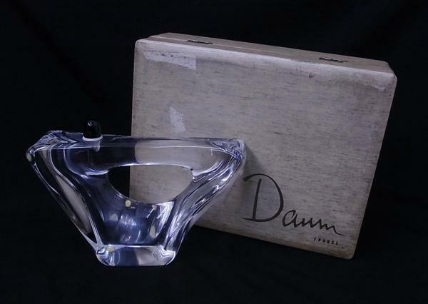 g16391　Daum　ドーム　クリスタルガラス　オブジェ　置物　美品　ケース