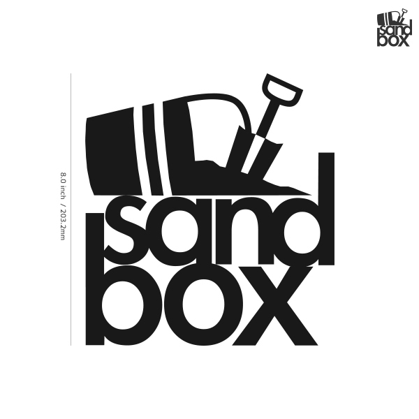 【SANDBOX】サンドボックス★01★ダイカットステッカー★切抜きステッカー★LTD★8.0インチ★20.3cm