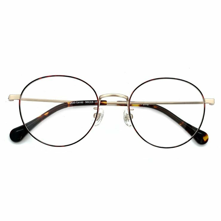 新品 メガネ 眼鏡 venus×2 2430-62 軽量 ボストン ラウンド フレーム