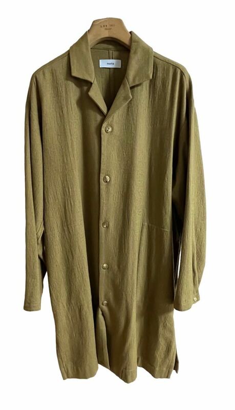 marka マーカ COOTON WOOL TWILL SHIRT COAT 縮絨 オーバーサイズ コットン ウール ツイル シャツ コート サイズ 3 日本製