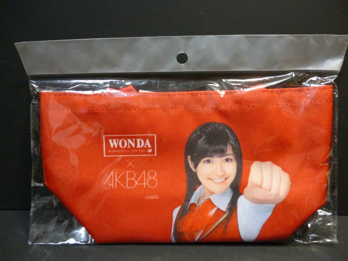 新品・送込　当時物　ワンダカフェオレ　AKB48　オリジナルミニトートバック＆ポーチ　渡辺麻友さん　WONDA×AKB48　2013年頃