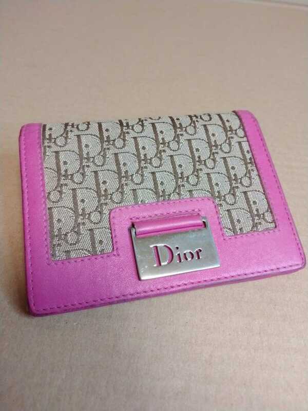 中古 Christian Dior ディオール 名刺入れ トロッター パスケース 二つ折りカードケース DIOR trotta cardcase 送料無料