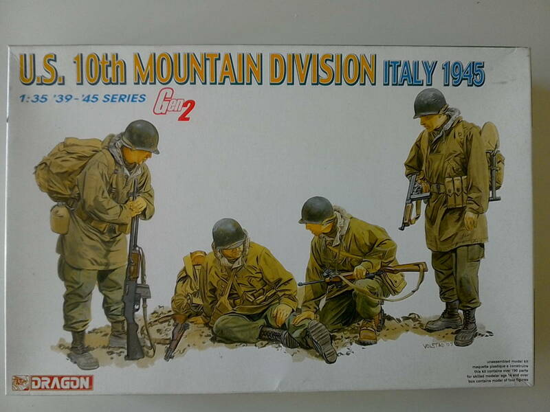 ジャンク DRAGON 1/35 U.S.10th MOUNTAIN DIVISION ITALY 1945 欠品有り 画像で確認下さい。 部品取り等に!