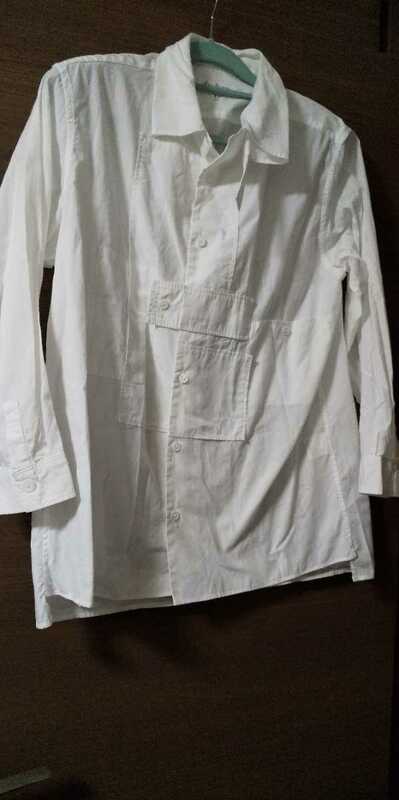 ヨウジヤマモト シャツ yojiyamamoto 白 長袖 デザインシャツ ホワイト HH-B38-055 綿100% サイズ2
