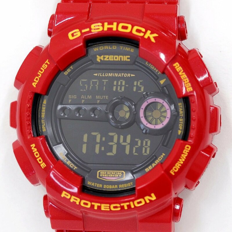カシオ　G-SHOCK　Gショック　ガンダム35周年記念　シャアー専用　GD-100　腕時計　クォーツ　メンズ　　　　新品同様品