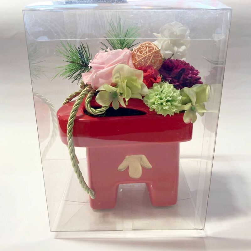 花器 高下駄 祝い フラワー 未使用保管品