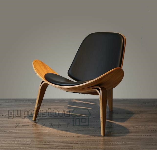 大好評★簡約なデザイナ客間の書斎の 軽豪華な北欧のシングルソファーの椅子の創意的なレジャーの木の椅子