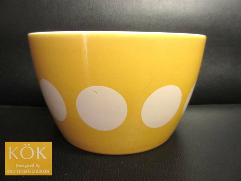 《食器》 陶器製「KOK Art Home Design：深めのボウル 1点」 高さ：約9cm・口：約15.5cm 大鉢
