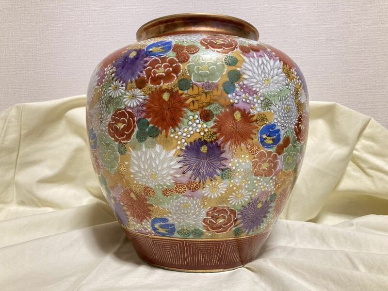 九谷焼◆九谷◆春洋◆壺◆花器◆飾壺◆工芸品◆美術品◆骨董◆年代モノ◆