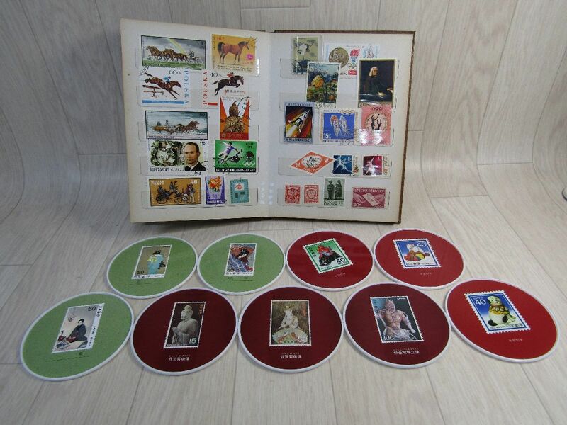切手セットまとめて　外国切手Manama（マナーマ）消印 オリンピックなど　日本郵便切手コースターまとめ　 コレクション　K-471