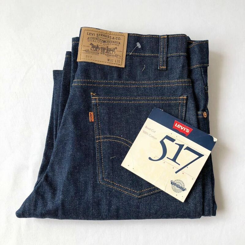 デッドストック! 90s Levi's 517 ブーツカット デニムパンツ 表記 32 × 31 USA製 ビンテージ 90年代 リーバイス フレア ジーンズ NOS