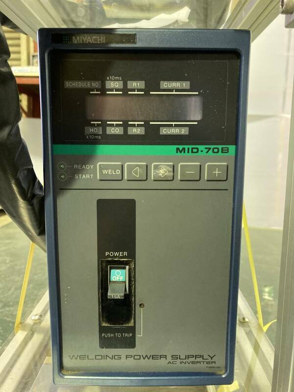 MIYACHI AC精密スポット溶接シリーズ　交流インバーター溶接電源MID-70B +交流式溶接電源用トランスMT-510AC のセット中古