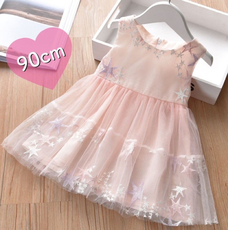 新品 お星さまドレス 90㎝ ピンク 女の子 ベビー フォーマル