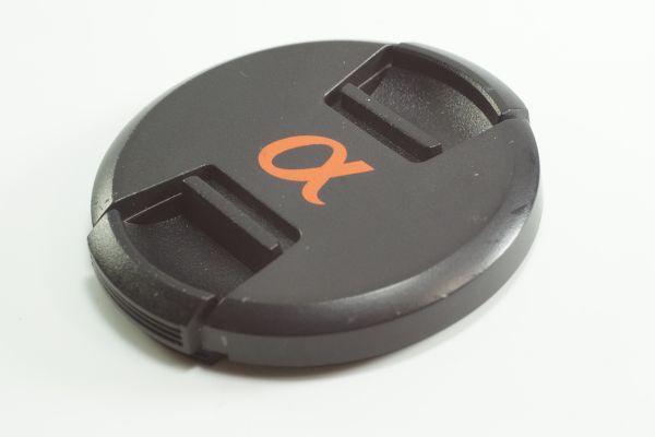 FOX044[キレイ]SONY 55mm ソニー α (アルファ) オレンジロゴ レンズキャップ フロントキャップ 前キャップ