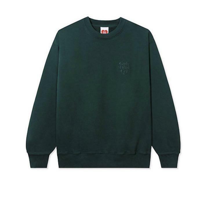 【国内正規保証】Girls don't cry crew neck sweat グリーン M / ＶＥＲＤＹ’Ｓ　ＧＩＦＴ　ＳＨＯＰ / ヴェルディズギフトショップ