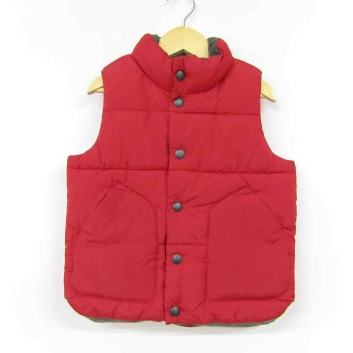 ベビーギャップ 105㎝相当 中綿ベスト ボタン 上着 羽織 男の子用 4Yサイズ 赤 キッズ 子供服 baby gap