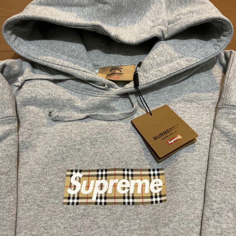 XXLシュプリーム SUPREME バーバリー 22SS Burberry Box Logo Hooded Sweatshirt サイズ:XXL ボックスロゴパーカー 美中古 希少サイズ