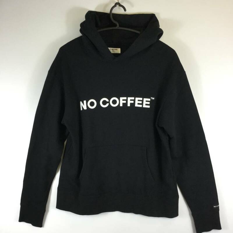 日本製 オリジナル NO COFFEE ノーコーヒー ブラック スウェット パーカー 希少 サイズM 正規品 　kyne soph 清水