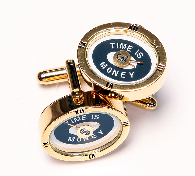 ◆時計のカフスボタン ONYX-ART LONDON CLM_45 OVAL TIME IS MONEY これ動きます ジョークの分かる人のための楽しいカフスボタン♪～