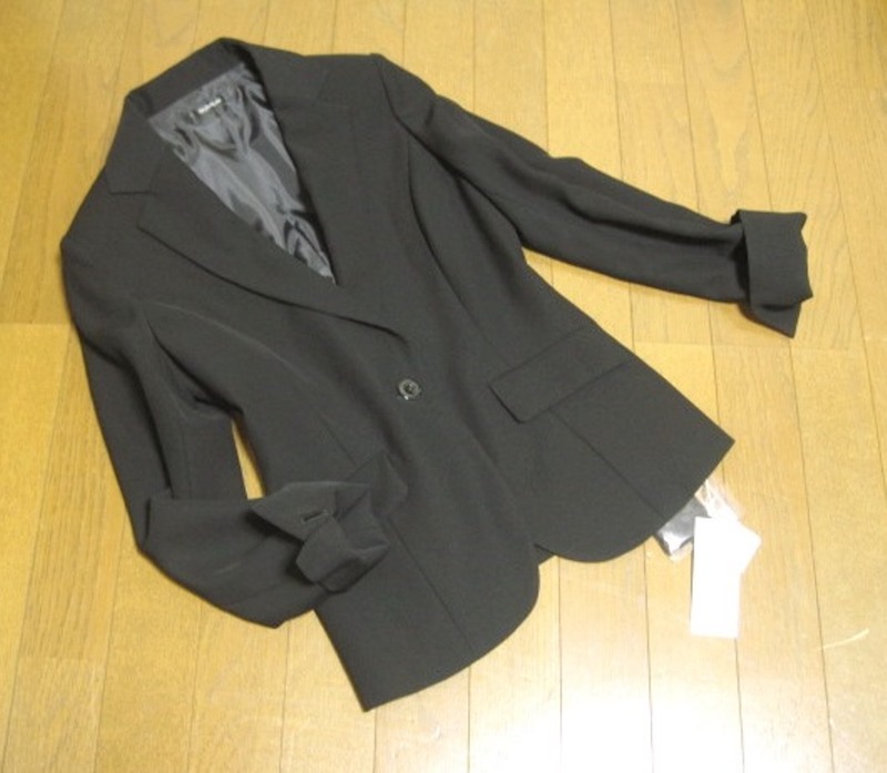 ◇新品7号・StyleNote◇洗練*フォーマルテーラードジャケット*黒*14900円*即決*