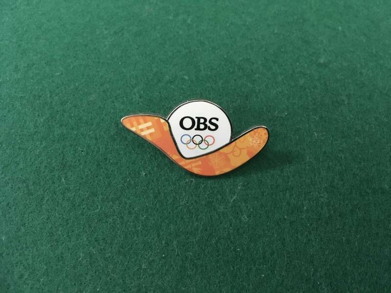 ★☆ オリンピック OBS olympic broadcasting service オリンピック放送機構 メディア ピンバッジ ☆★