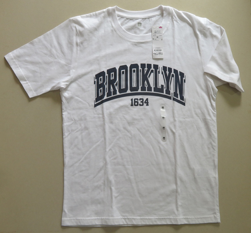 定価1380円★白Tシャツ Mサイズ 綿100%★BROOKLYN ブルックリン アメリカ ニューヨーク州★イオン トップバリュ ホワイト