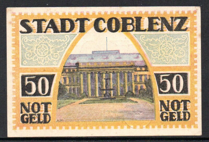 紙幣 ドイツ 緊急紙幣 ノートゲルト 50ペーニッヒ