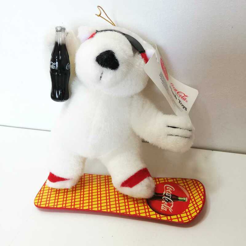 1999年 コカ・コーラ ポーラベア スノーボーダーぬいぐるみ 16cm [Plush Toys Polar Bear ポーラーベア]