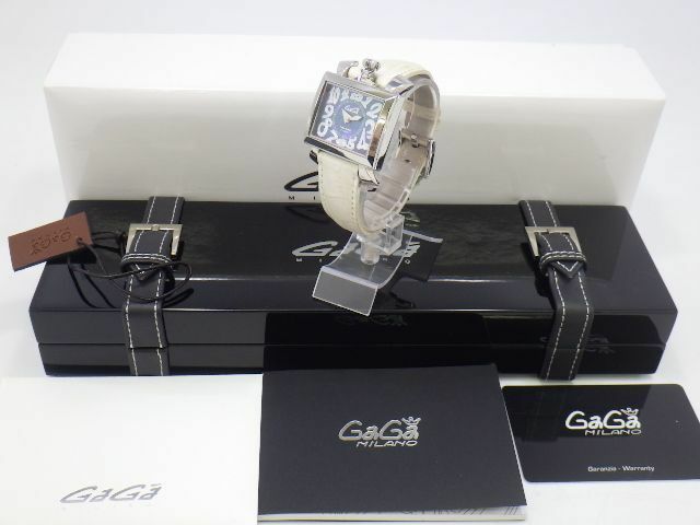r2I150R40.7 稼働品 GaGa MILANO ガガミラノ ナポレオーネ 6030.4 レディース　ブラックシェル文字盤 腕時計