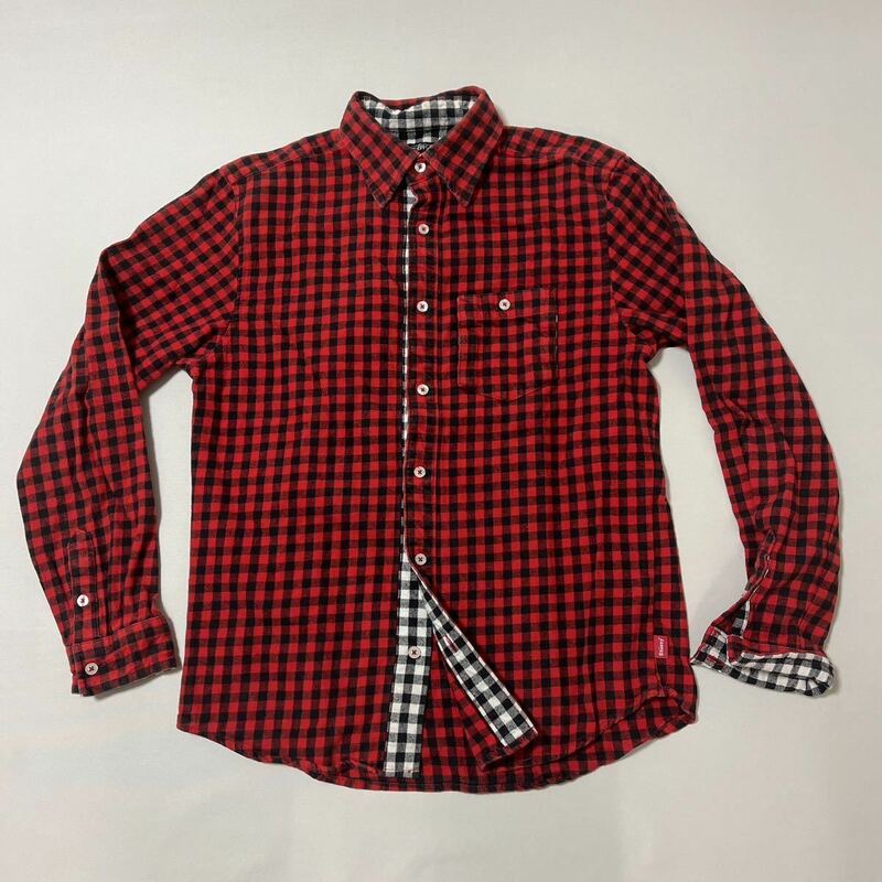 Mサイズ STUSSY Kit Plaid flannel Shirt ( ステューシー チャプト 長袖 チェック ネル シャツ 周年 記念 限定 レア ) ①