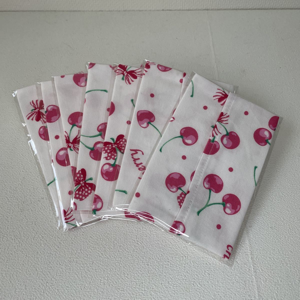 ◎ハンドメイド◎No.293 ポケットティッシュケース♪大きいポケットティッシュ用 小学生 幼稚園 小学校 チェリー さくらんぼ