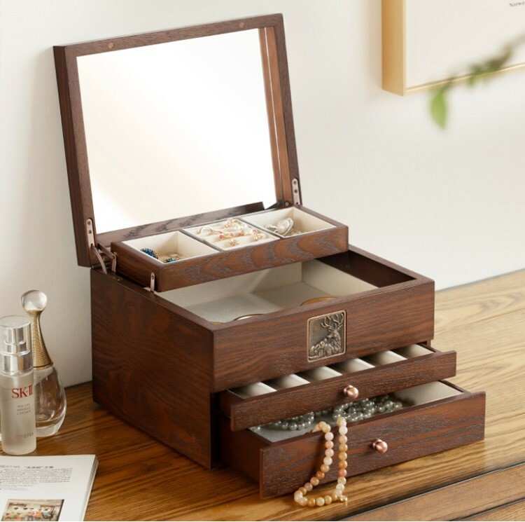 アクセサリーケース 木製 宝石箱 アクセサリーケース アンティーク 木製収納 木製 宝石箱 小物入れ