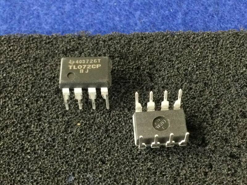 TL072CP【即決即送】 TI ２回路入り J-FET 入力 オペアンプ [68PgK/293913M] Texas Dual J-FET Input OP Amp. 2個セット