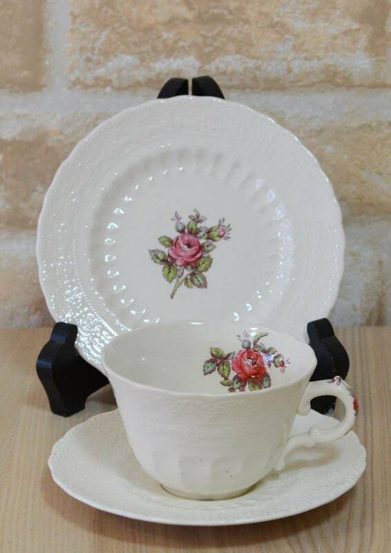 超レア美品☆　Spode　ビリングスレイローズ　Billingsley Rose トリオ