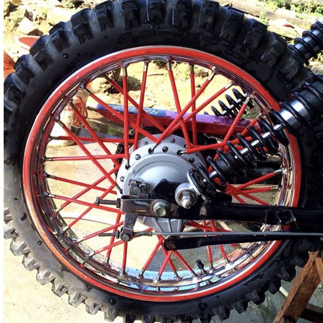 スポークラップ スポークスキン スポークカバー 赤 レッド FTR　バンバン200 TW TR CB グラストラッカー SR400 ST250