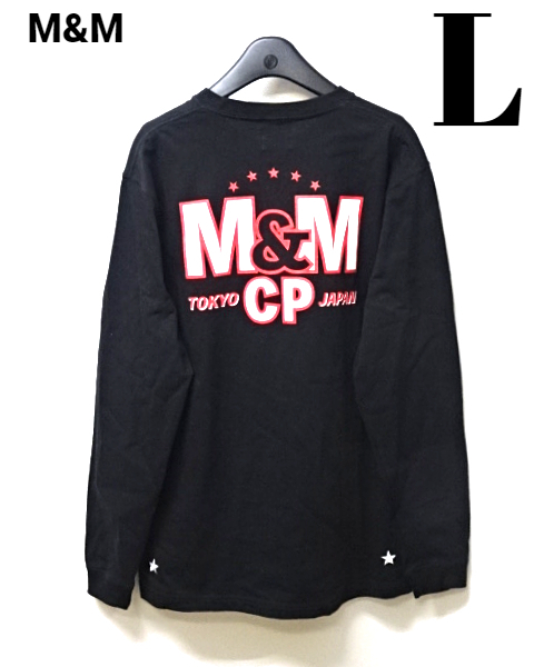 L【M&M L/S Tee M&M ロンTシャツ Black エムアンドエム ロングスリーブTシャツ CP MアンドM ブラック】