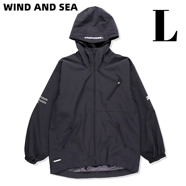 L 新品【WIND AND SEA WDS REFLECTION NYLON PARKA / BLACK (20S-JK-02) ウィンダンシー ナイロン パーカー ジャケット リフレクション】