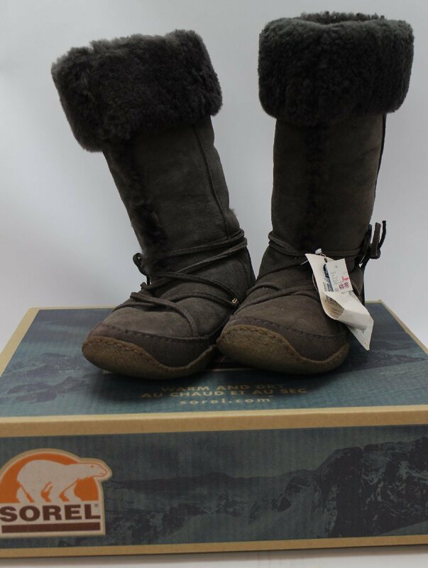 未使用 SOREL ムートンブーツ ダークブラウン レディース サイズ23.5cm ブーツ シューズ 靴