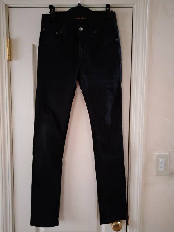 Nudie Jeans(ヌーディージーンズ）シンフィンブラックデニム W29.L32
