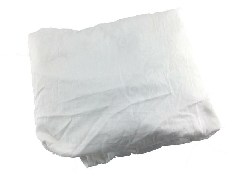 ベッドシーツ 高密度 綿100% サテン地 マットレス用 シングル 幅100x200x30cm ストライプ柄 ホワイト