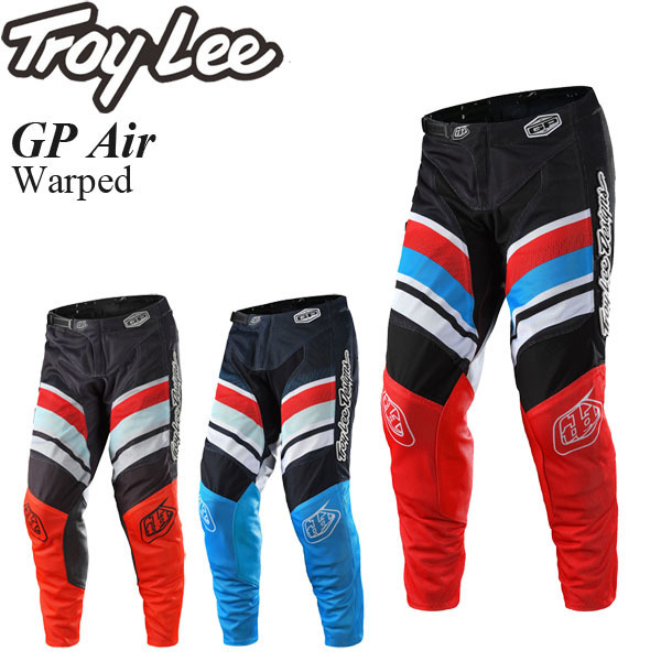 【在庫調整期間限定特価】 Troy Lee オフロードパンツ GP Air Warped レッドブラック/38