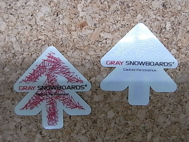 お宝ステッカー特集!!正規新品未使用 GRAY SNOWBOARDS グレイ スノーボード ステッカー２枚セット /M#2211-32