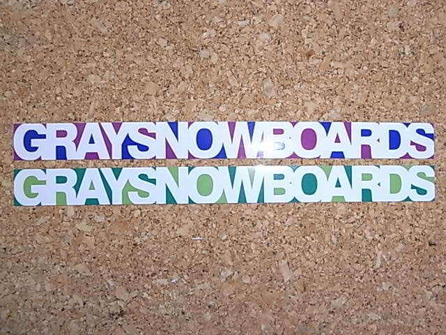 お宝ステッカー特集!!正規新品未使用 GRAY SNOWBOARDS グレイ スノーボード ステッカー２枚セット /M#2211-33